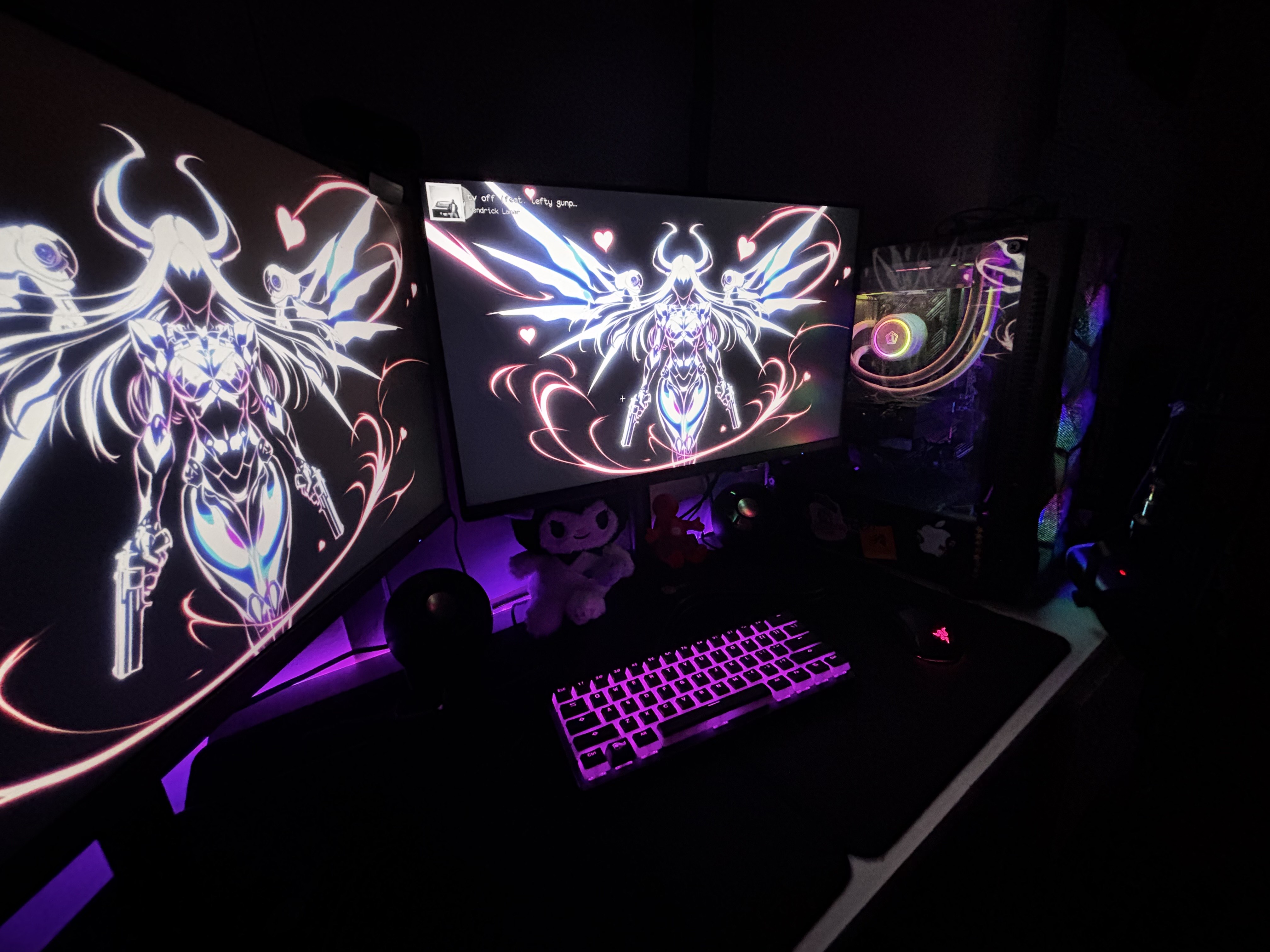 Anime Dual Monitor Setup